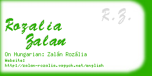 rozalia zalan business card