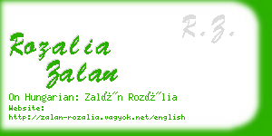 rozalia zalan business card